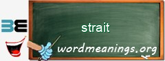 WordMeaning blackboard for strait